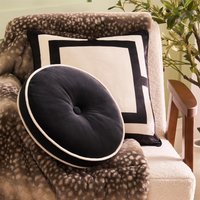 Ultra Soft Velvet Round Seat Cushion Pleated Floor Pillow cm x 40 cm