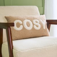 Cosy Slogan Soft Boucle Cushion Decorative Scatter Pillow cm x 30 cm