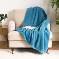 Large Teddy Fleece Throw Blanket Mid cm x 150 cm