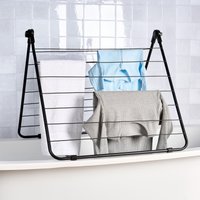 Foldable Clothes Airer Over Bath Towel Rack Hanger