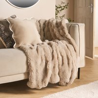 Bubble Faux Fur Fleece Throw Super Soft Fluffy Blanket cm x 150 cm