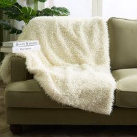 Sofia Faux Fur Fleece Reversible Throw Super Soft Fluffy Blanket cm x 150 cm