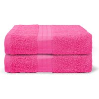 OHS 2 Pack of 100% Cotton Bathroom Bath Towel in Pink