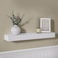 Ribbed Rectangle Shelf Wall Mounted Storage Space Saving Modern