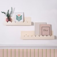 Scallop Shelf Wall Mounted Storage Space Saving Modern Bedroom