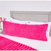 Ribbed Faux Fur Bolster Pillow Soft Maternity Support Cushion