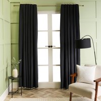 Piped Edge Velvet Curtains Thermal Eyelet Ready Made cm width x 183 cm drop