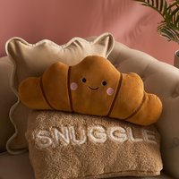 Croissant Shaped Cushion Soft Plush Decorative Pillow
