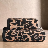Leopard 2pc Bath Towel Absorbent 100% Cotton Luxury Hotel Quality