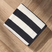 OHS Stripe 100% Cotton Bath Towel Hotel Luxury Shower Soft Absorbent, 4PC in White