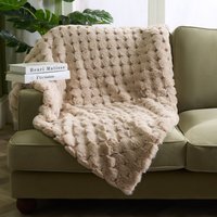 Jumbo Waffle Faux Fur Fleece Throw Super Soft Blanket cm x 150 cm