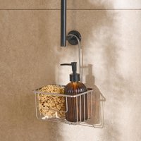 Metal Shower Caddy Hanging Shampoo Organiser Storage Metallic