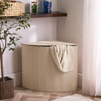 Corner Laundry Basket Foldable Hamper Lid