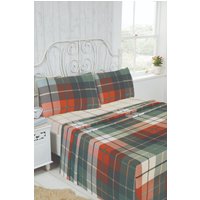 Lomond Brushed Cotton Check Luxury Flannelette Complete Sheet Set Double