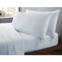 Flannelette Polycotton Plain Fitted Bed Sheet Single