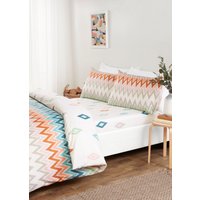 Bali Microfibre Chevron Complete Duvet Cover Set Pillowcase King