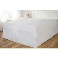 Rapport Home 56P Polycotton Fitted Valanced in White | Size: Double