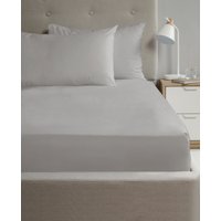 Rapport Home 56P Polycotton Fitted Sheet in Silver | Size: King