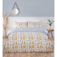 Victorian Bloom Microfibre Reversible Duvet Cover Set Pillowcase King
