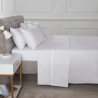 Rapport Home TH Percale Fitted Sheet in White | Size: King