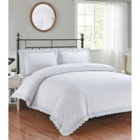 Elise Embroidered Floral Polyester Duvet Cover Set Pillowcase Double