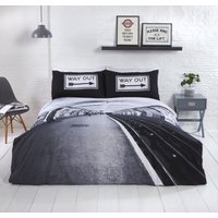 Platform Polycotton Duvet Cover Set Pillowcase Single