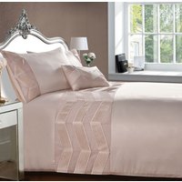 Rapport Home Valencia Duvet Cover Set With Pillowcase in Dusty Pink | Size: Double