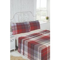 Lomond Brushed Cotton Check Luxury Flannelette Complete Sheet Set Single