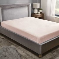 Teddy Fleece Plain Fitted Bed Sheets King