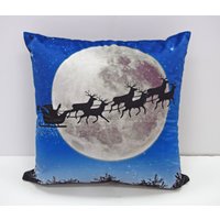 Flying Sleigh Cushion Cover cm x 43 cm