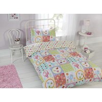 Birdie Patchwork Duvet Cover Set Pillowcase Double