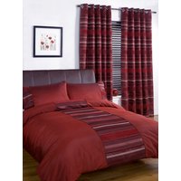 Rapport Home New York Polycotton Duvet Cover Set With Pillowcase in Red | Size: King