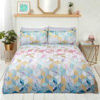 Quartz Polycotton Duvet Cover Set Pillowcase Single