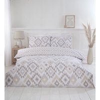 Ikat Bohemian Reversible Polycotton Duvet Cover Set Pillowcase Double