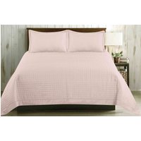Harrogate Silky Quilted Bedspread Pink Double