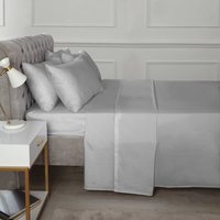 Rapport Home TH Percale Fitted Sheet in Silver | Size: Super King