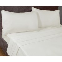 SleepND Percale 180 Thread Count Polycotton Plain Base Sheet Super King