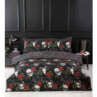 Skulls & Roses Microfibre Duvet Set Pillowcase King