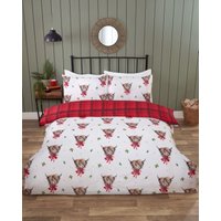Fergus Microfibre Checkered Reversible Duvet Cover Set Pillowcase Double