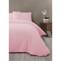 Rapport Home Teddy Fleece Polyester Duvet Cover Set With Pillowcase in Pink | Size: King