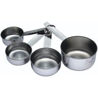 Stainless Steel 4 Piece Measuring Cup Set Metallic