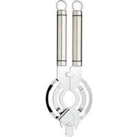 KitchenCraft Stainless Steel 2-in-1 Bottle & Jar Opener, Oval Handled in Silver