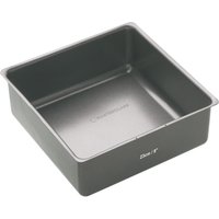 Square Non Stick Deep Cake Tin Carbon Steel Loose Base Bake Pan 23cm