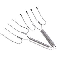 MasterClass Pair of Stainless Steel Oven Forks in Metallics