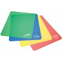 KitchenCraft Set of 4 Flexible Cutting Mats in Green