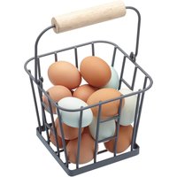 Living Nostalgia Wire Egg Basket in Grey