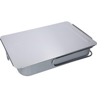 KitchenCraft Stainless Steel Oven, BBQ & Stovetop Smoker Tray, 38 x 29cm in Silver | Size: 38 x 29 cm