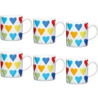 6 Piece Heart Espresso Cups Set
