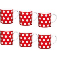 Set 6 Polka Dot Espresso Cups