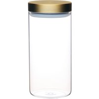 MasterClass Airtight Large Glass Food Storage Jar with Brass Lid